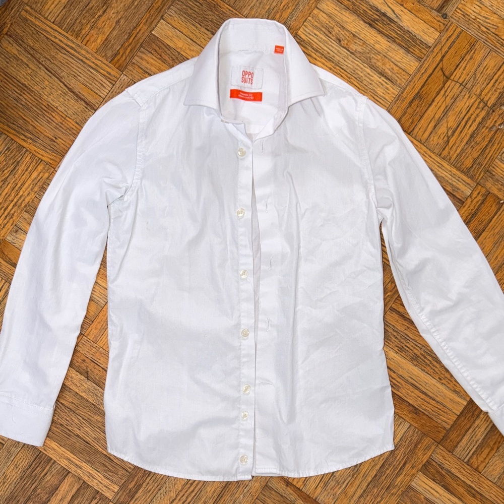 OppoSuits White Long-Sleeve Button-Down Shirt